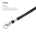 thumbnail image 3 of Unique Bargains Flat Lanyards, Neck Strap Swivel Hook Name Tag Badge Holder Black 5 Pack, 3 of 5