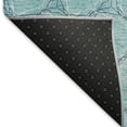 thumbnail image 7 of HomeRoots 676090 8 x 10 ft. Teal & Ivory Geometric Transitional Washable Machine Made Rectangle Area Rug with UV Protection, 7 of 7