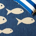 thumbnail image 5 of SAFAVIEH Courtyard Trena Fishes Indoor/Outdoor Area Rug, Navy/Beige, 6'7" x 6'7" Round, 5 of 6