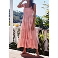 thumbnail image 4 of Women Dresses 2024 Summer Floral Sleeveless Maxi Dress Casual Spaghetti Strap Tiered Flowy Beach Long Dress, 4 of 6