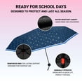 thumbnail image 4 of Knirps Triple Blue Rookie Manual Rain Umbrella for Elementary and Middle School Kids – 35.4" Canopy with Reflective Safety Stripe, Lightweight Design, Wind Tunnel Tested, Carrying Case Included, 4 of 7