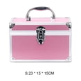 thumbnail image 4 of bedienty Storage Case Makeup Box Multifunctional Jewelry Container Light-weight Hard Shell Organization Cosmetic Tools Organizer Pink/S, 4 of 6
