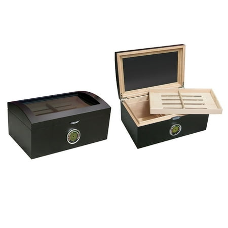 Black Finish Humidor - Prestige Import Group Portofino Cigar Humidor