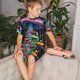 thumbnail image 4 of Fotbe Colorful Mushroom Pijama Estampada de 2 Piezas para Niños – Ropa de Dormir de Manga Corta Cómoda para Niños y Niñas, Camiseta y Shorts de Algodón-3X-Large, 4 of 6