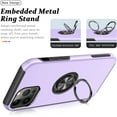 thumbnail image 3 of Entronix Heavy Duty Ring Case Designed for iPhone 14 Pro, Shockproof Slim Fit Kickstand, Purple, 3 of 6