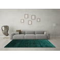 thumbnail image 3 of Ahgly Company Machine Washable Indoor Rectangle Abstract Turquoise Blue Contemporary Area Rugs, 8' x 12', 3 of 4