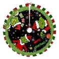 Tree Monsterz Christmas Tree Skirt, Green Monster Soft Plush Red and Green Tree Base ...