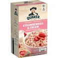 thumbnail image 2 of Quaker Instant Oatmeal, Strawberries & Cream, 1.05 oz, 10 Packets, 2 of 9