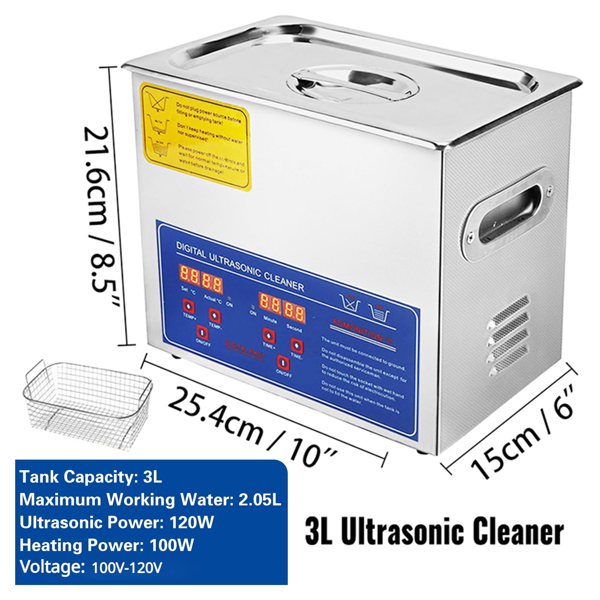 2-30L 110 Ultrasonic Cleaner with Digital Timer Heater Stainless Steel Ultrasound Washing Machine Home Appliances