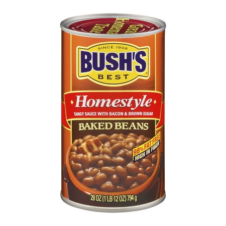 (6 Pack) Bush's Best Homestyle Baked Beans, 28 Oz (Best Canned Baked Beans Recipe)