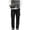 Black, variant on Pejock Men's Cargo Pants Elastic Waist with Zipper Pockets, Casual Solid Color Full Length Trousers for Outdoor Daily Wear, Comfort Polyester Stretch Fabric