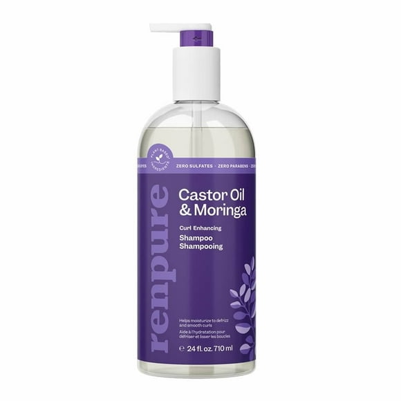 Shampoo Renpure aceite de risino y moringa para rizos 710 ml