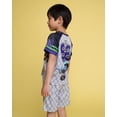 thumbnail image 3 of Monster Jam Little Boys' Athletic 2-Piece Baseball Jersey and Shorts Set Grey Monster Jam, 3 of 7