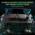 thumbnail image 4 of Eureka Ergonomic 55 Inch  Black Gaming Computer Desk with RGB Lights, 4 of 7