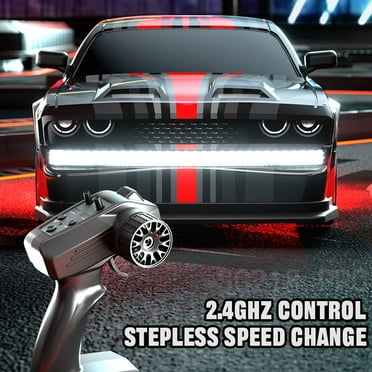 Halloween Gift, Remote Control Drift Car, 1:16 Scale Fast and Furious Cars 25KM/H High Speed RC Cars, 2.4GHz 4WD Remote Control Race Car, LED Lights Spray Rubber Tire for Adults Boys Girls Kids Gift