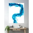 thumbnail image 2 of Waterspout Turquoise Abstract 4322 Modern Alcohol Ink Painting By Herzart Poster Wall Art, Modern Wall Decor For Living Room Bedroom, 12x18 UNFRAMED, 2 of 3