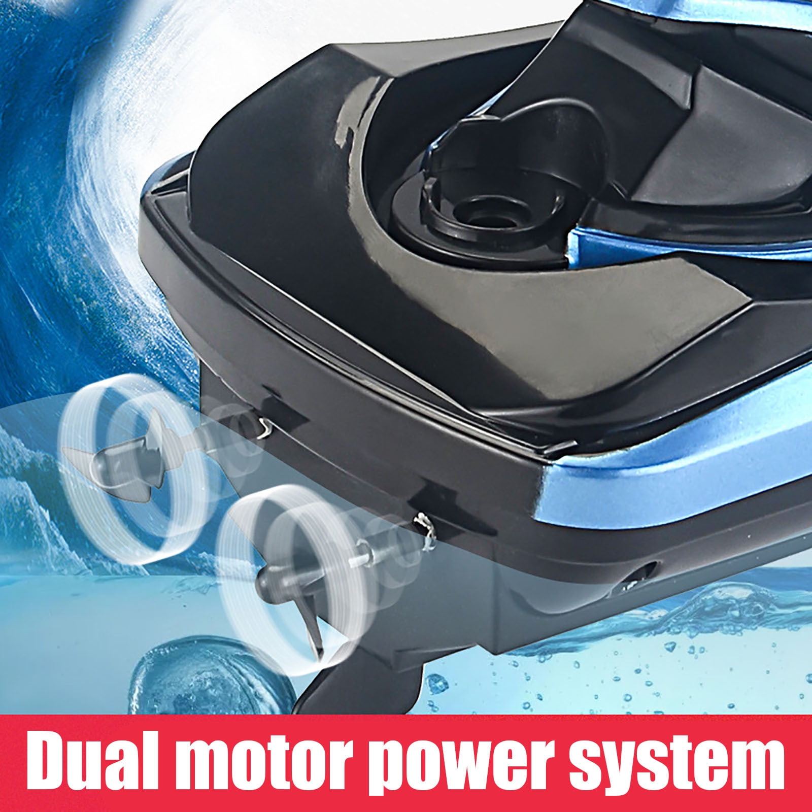Blue High Speed Rc Boat For Water Surface Racing With 20 Minute Runtime And 90 Minute Charge