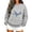 Grey, variant on Womens Crewneck Sweatshirts Whale Ladies Summer Lightweight Sweatshirt Ocean Beach Graphic Pullover Long Sleeve Fall Top