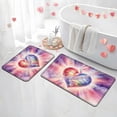 thumbnail image 4 of YIMEIS Heart 19.7''*31.5''/17.7''*47.2'' 2-Piece Flannel Mat Set, Non-Slip, Combo Rug for Large Bathroom & Aisle, 4 of 7