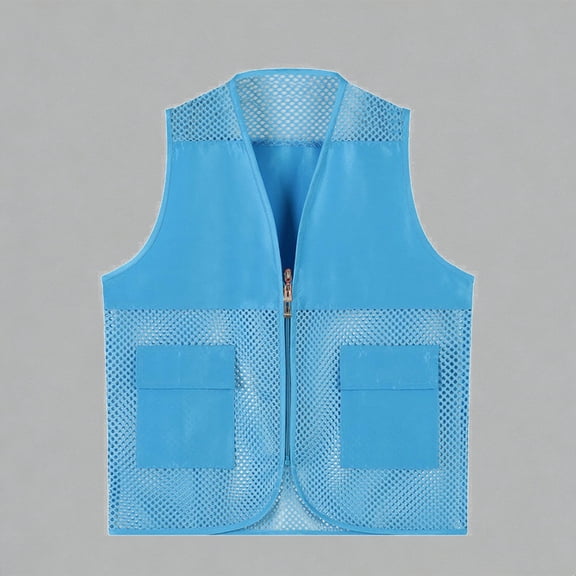 Krdevn Kids & Adults Mesh Breathable Utility Vest With Pockets For Fishing, Photography, Hiking & Outdoor Activities,6-7 Years
