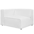 thumbnail image 3 of Modway Mingle Modern Style Polyester Fabric Left-Facing Sofa Chair in White, 3 of 5