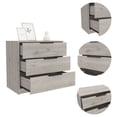 thumbnail image 7 of Nmkwnr 3 Drawers Nightstand Beside Table for Home, Bedroom, Light Gray, 7 of 7