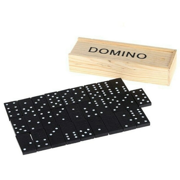 Dominó de viaje, 28 piezas Dominó negro Juego de dominó Juego de mesa de dominó Durabilidad probada en el tiempo