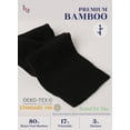 thumbnail image 6 of Hugh Ugoli Rayon Knee High Socks for Kids Girls Boys & Toddlers, Long School Uniform Socks, Soft, Socks 3-14 Years Old | 3 Pairs | Black | 7-8 Years, 6 of 9