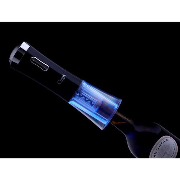 Ozeri Nouveaux II Electric Wine Opener in Black Wine Pourer and Stopper with Foil Cutter 
