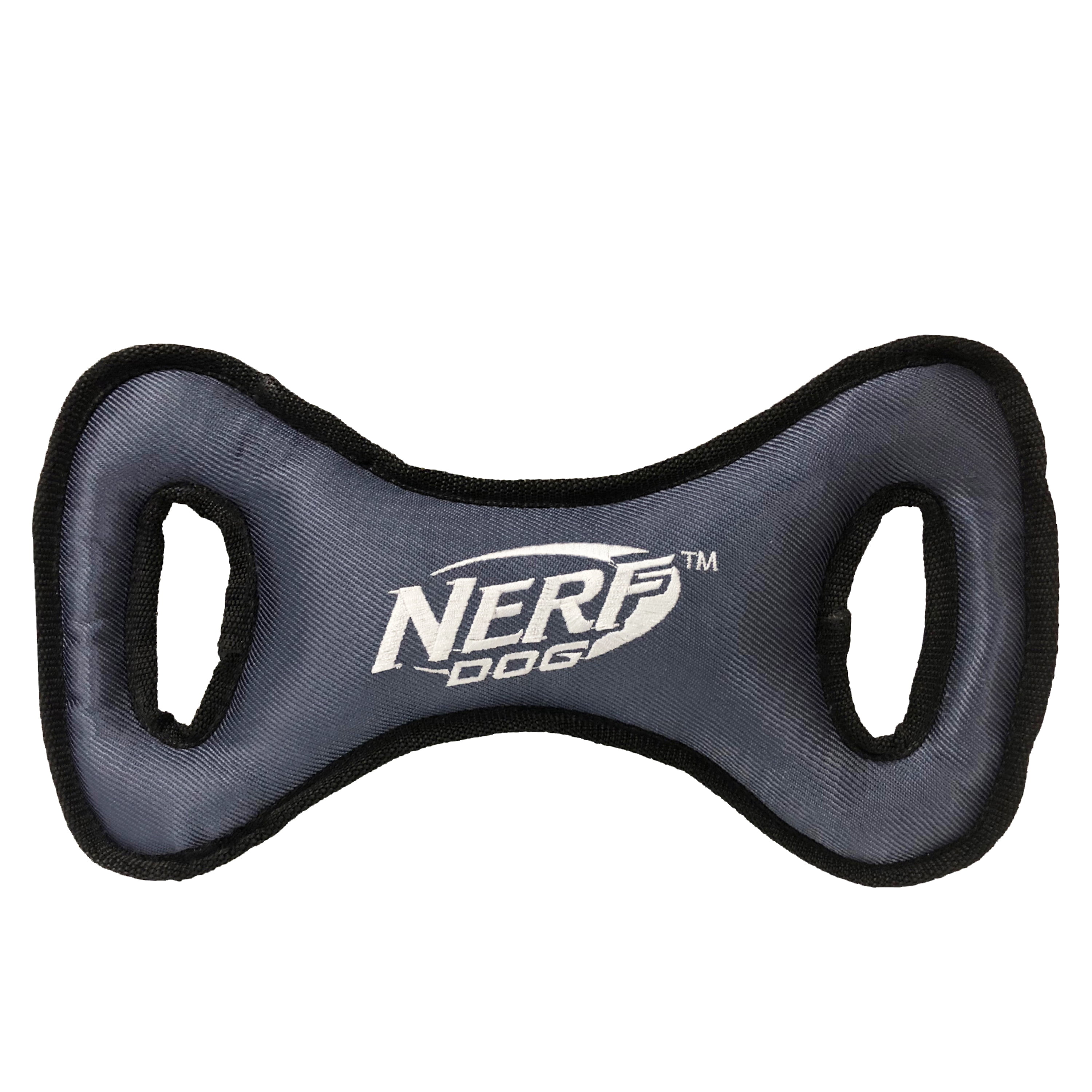 Nerf Dog Brandclub Nerf Dog Rubber Nylon Extra Stuffed Plush Infinity Chew Tug Dog Toy 12.5 inches
