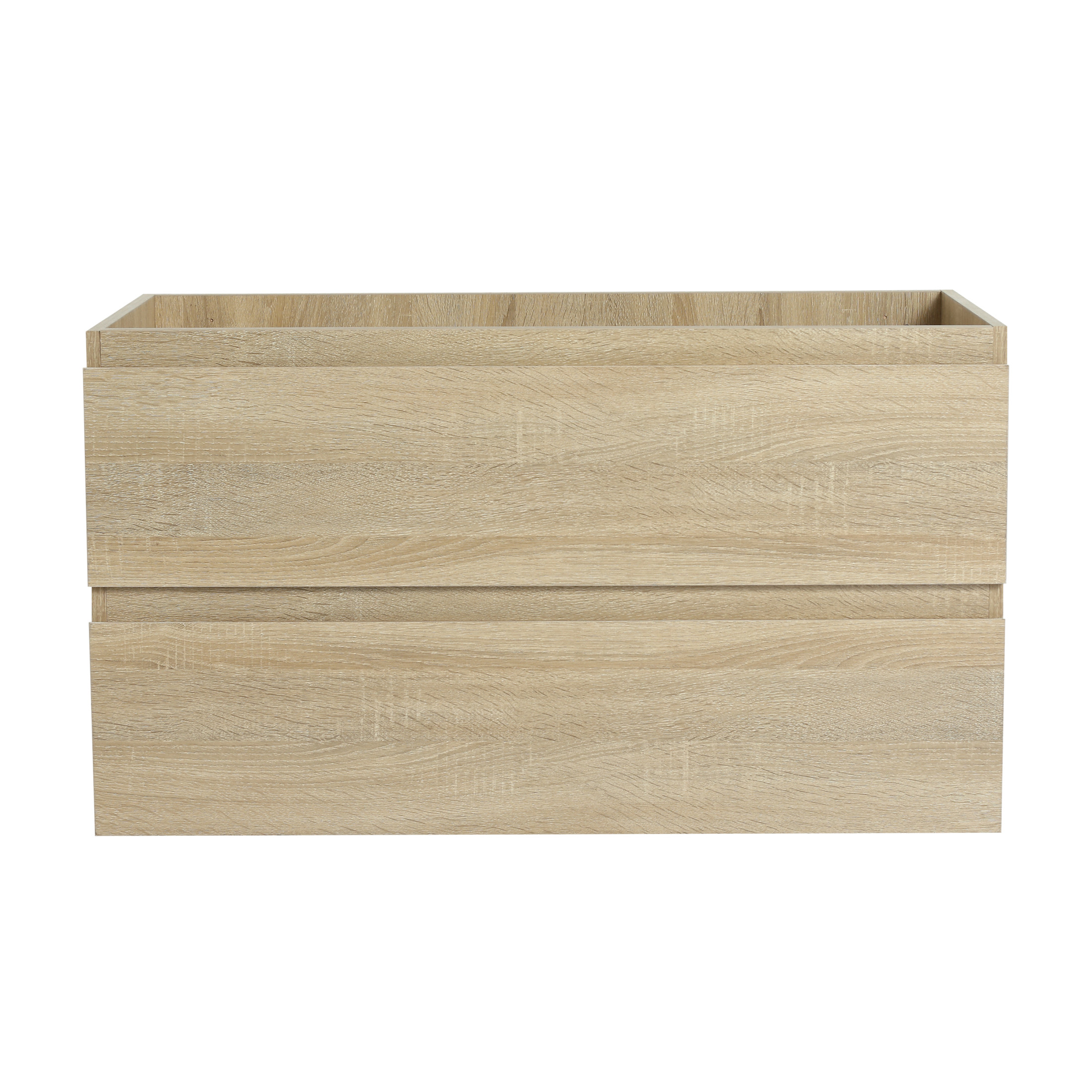 Noble House 36" Floating Bathroom Vanity Cabinet, Modern Wood Grain, Soft-Close Drawer, Excluded Sink, Light Oak