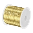 thumbnail image 1 of Uxcell Alambre de Joyería de 0.3 mm, Alambre de Manualidades de 28 Agujas 328FT, Alambre de Cobre para Hacer Joyería, Alambres de Metal Blando [100M, Dorado], 1 of 1