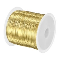 Uxcell 0.3mm Jewelry Wire, 28 Gauge 328FT Craft Wire Copper Beading Wire for Jewelry Making, Soft Metal Wires [100M, Gold]