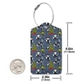 thumbnail image 4 of Sikiie Festive Cats and Trees Luggage Tag for Suitcase Leather Baggage Tag with Stainless Steel Loop Privacy Cover for Women Men Girls-4 PCS, 4 of 5