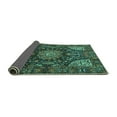 thumbnail image 2 of Ahgly Company Indoor Round Medallion Turquoise Blue Traditional Area Rugs, 7' Round, 2 of 4