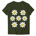 thumbnail image 5 of Itsame Summer Womens Casual T-Shirt for Women Graphic Short Sleeved Shirt Tops Round Neck T Shirt Army Green Size 2XL, 5 of 5