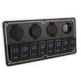 thumbnail image 3 of Gang Rocker Switch Panel,8 Gang Rocker Switch Gang Boat Rocker Switch Panel Car Waterproof Switch Panel Professionally Tested, 3 of 9