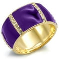thumbnail image 1 of Gold Brass Ring with Top Grade Crystal, Clear - Size 5, 1 of 1