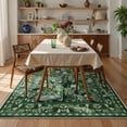 thumbnail image 3 of Moynesa Green Washable 5'x7' Area Rugs, Botanical Floral Large Rugs for Living Room Non-Slip Soft Modern Natural Rugs for Bedroom, Stain Resistant Accent Carpet for Dining Room Dorm Apartment, 3 of 7