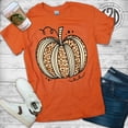 thumbnail image 4 of Tees2urdoor Sassy Autumn Leopard Pumpkin T-Shirt, Adult 5X-Large, orange, 4 of 5