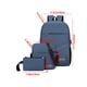 thumbnail image 3 of Precios de Descuento, Conjunto de mochila de tres piezas para niños con gran capacidad, resistente al desgaste, impermeable, con tira reflectante y puerto de carga USB Akmoler, 3 of 9