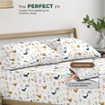thumbnail image 6 of Thread Spread 100% Organic Cotton King Pillow Cases Set of 2 - Soft, Cooling, Crisp Organic Cotton Percale Weave Printed Pillowcase for King Size Pillow (Forest Bird), GOTS Certified, 6 of 7