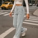 thumbnail image 5 of RKSTN Women's Corduroy Pants Plus Size Slim Fits Elastic Waisted Drawstring Lounge Pants Womens Casual Solid Oversized Loose Fits Comfortable Trousers Straight Leg Work Pant Fall Spring Clothes, 5 of 8