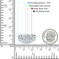 thumbnail image 4 of Simulated Cubic Zirconia Size-5 Celtic Art Deco Wedding Bridal Engagement Ring 925 Sterling Silver, 4 of 7