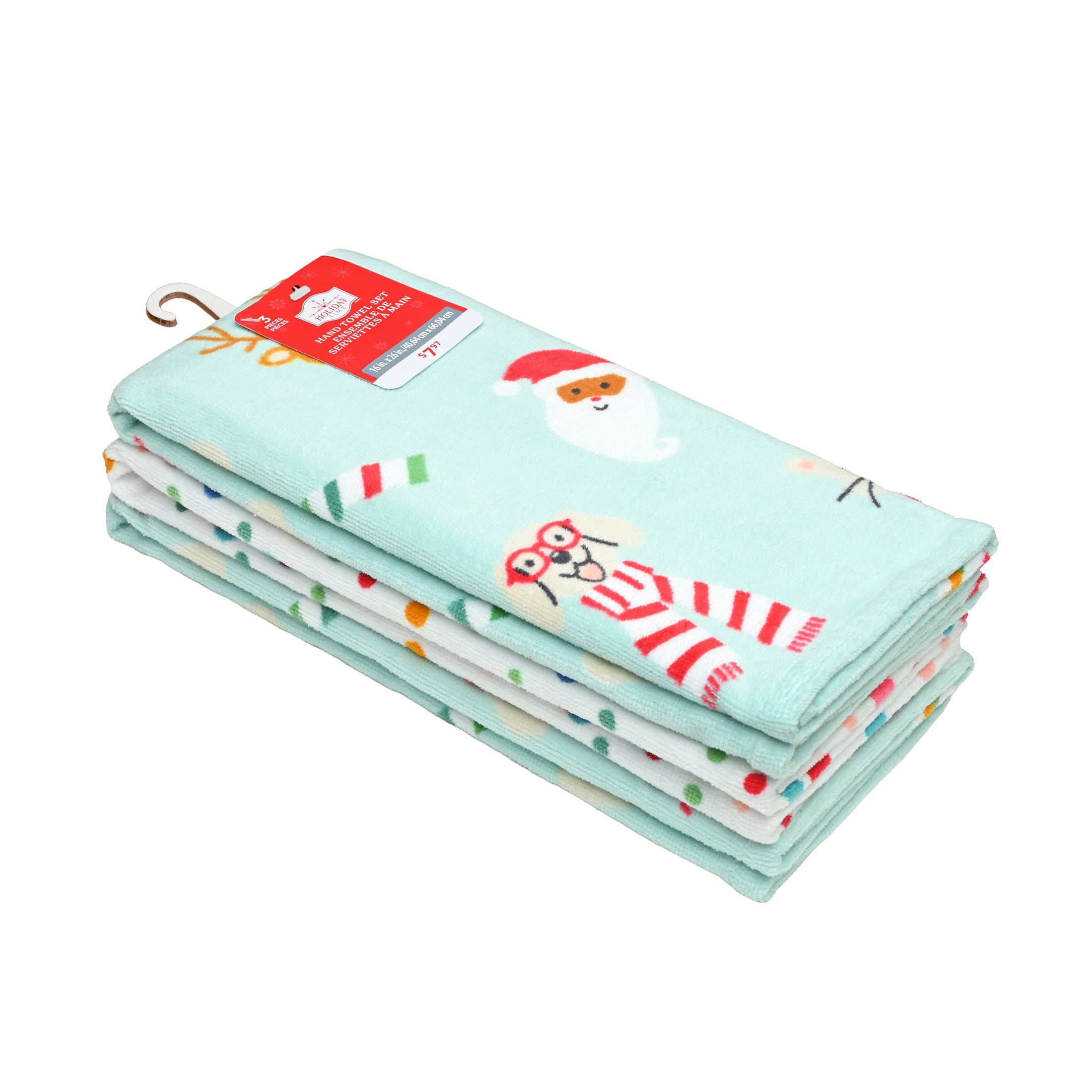 Holiday Time 3PK Hand Towel