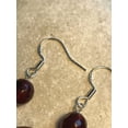 thumbnail image 2 of K-KED Genuine 8mm Faceted Red Garnet Earrings - 925 Sterling Silver - Gift, 2 of 4