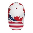 thumbnail image 2 of Kdxio Unisex USA Canada Flag Pattern Baseball Cap Unisex Washed Classic Adjustable Hat, 2 of 5