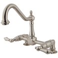 thumbnail image 1 of Kingston Brass Heritage Double Handle 8" Bridge Deck Mount Kitchen Faucet, 1 of 4