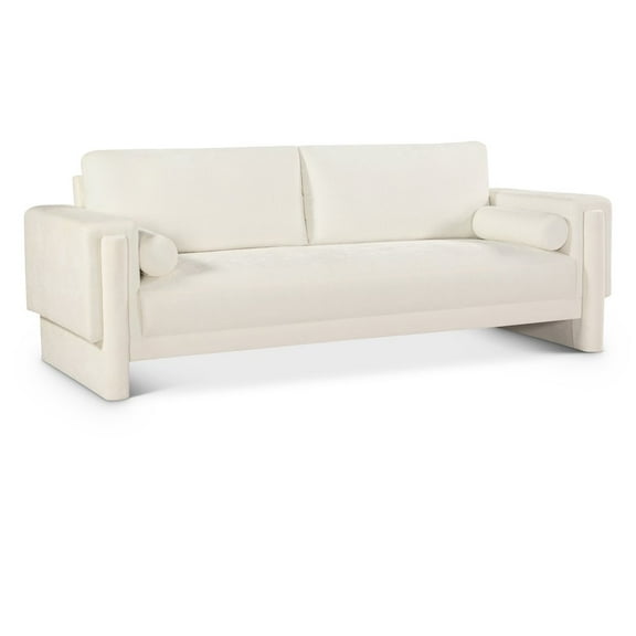 Meridian Furniture Madeline Cream Chenille Fabric Sofa