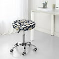 thumbnail image 7 of Bingfone Daisy Floral Padded Round Bar Stool Cover Cushion with Elastic Fabric Round Chair Seat - Daisy Floral, 7 of 7